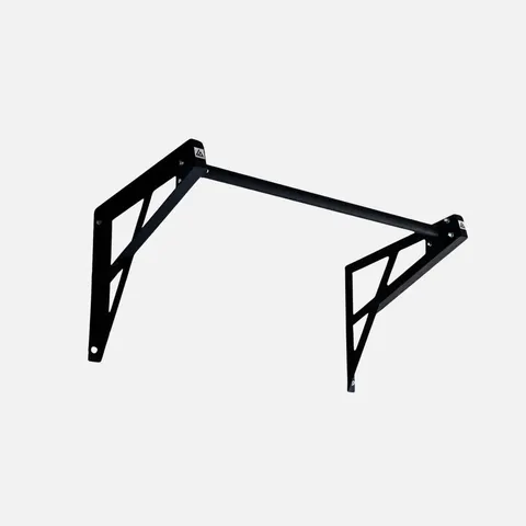 Caliathletics wall-mounted pull-up bar - black steel, compact profile