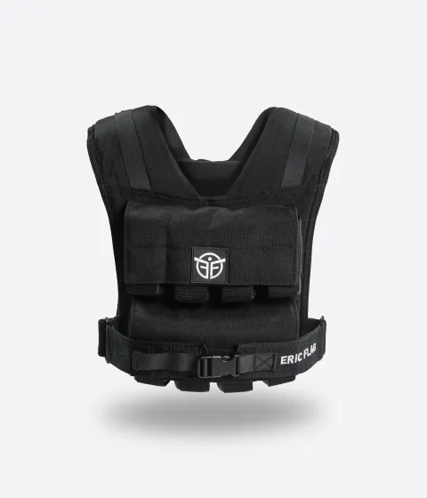 Eric Flag Weighted Vest 20 kg, black vest with removable weights