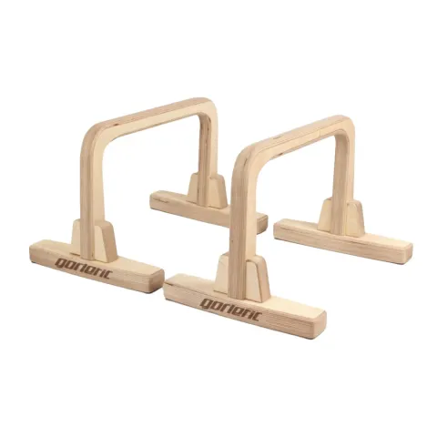 Gorletic Medium Parallettes, 32 cm high with octagonal wooden grip