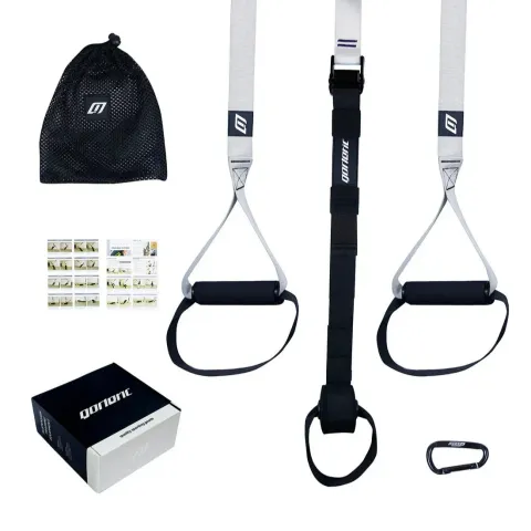 Gorletic suspension trainer, nylon straps with foam handles