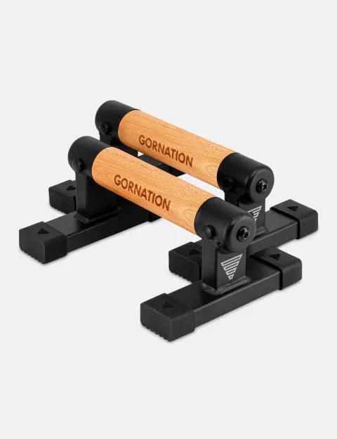 Gornation Premium Parallettes Active, the compact pair with a short beech grip