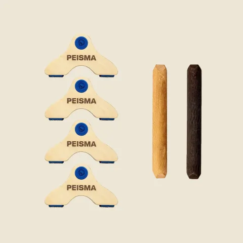 Peisma parallettes, navy bases with 30 cm mixed wood bars