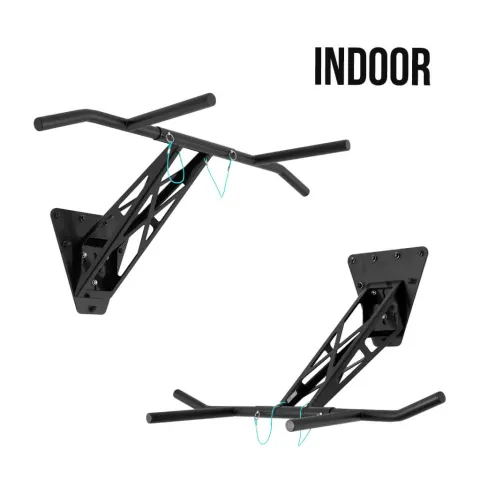 Pullup & Dip wall-mounted pull-up and dip bar, the brand's original product
